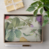 ヴィンテージの花と蝶、デクページ、ピューター 薄葉紙 (ギフト)