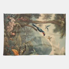 ヴィンテージの花と観光の植物界 キッチンタオル