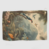 ヴィンテージの花と観光の植物界 ゴルフタオル (横)