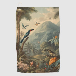 ヴィンテージの花と観光の植物界 ゴルフタオル