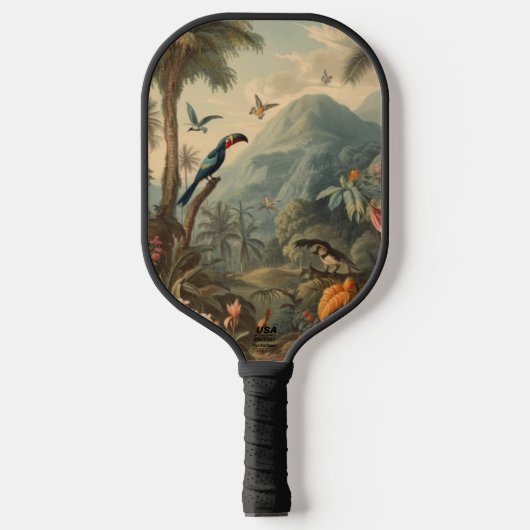 ヴィンテージの花と観光の植物界 ピックルボールラケット (正面)
