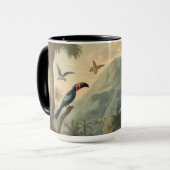 ヴィンテージの花と観光の植物界 マグカップ (正面左)