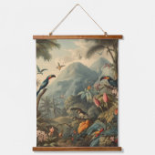 ヴィンテージの花と観光の植物界 吊り下げ型タペストリー (正面)