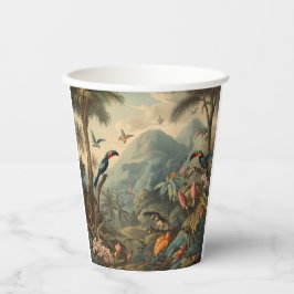 ヴィンテージの花と観光の植物界 紙コップ