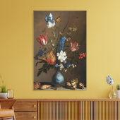 ヴィンテージの花と貝殻が今も明るくなった キャンバスプリント (インサイチュ (リビング))