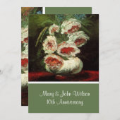 ヴィンテージの花のアニバーサリーセレブレーション、ファンゴッホ 招待状 (正面/裏面)