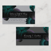 ヴィンテージの花のアポイントメントのアラーム 予約カード (正面/裏面)