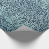 ヴィンテージの花のウサギおよび鳥パターン ラッピングペーパー (角)