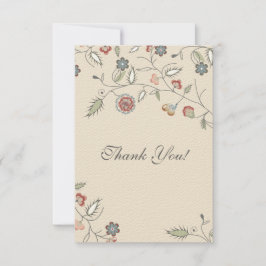 ヴィンテージの花のエッジングは感謝していしています サンキューカード