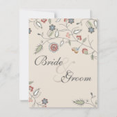 ヴィンテージの花のエッジング 招待状 (正面)