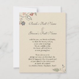 ヴィンテージの花のエッジング 招待状