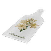 ヴィンテージの花のカスタムなモノグラムのまな板1 カッティングボード (角)