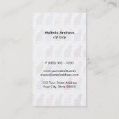 ヴィンテージの花のシェブロンアズテック派のお洒落な猫パターン 名刺 (裏面)