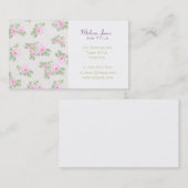 ヴィンテージの花のシックなピンクのバラ 名刺 (正面/裏面)