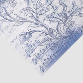 ヴィンテージの花のスクリプフランスのト 薄葉紙 (詳細)