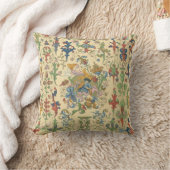 ヴィンテージの花のタペストリーのデザイン クッション (ブランケット)