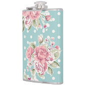 ヴィンテージの花のデザイン フラスク (左)