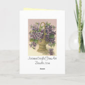 ヴィンテージの花のハッピーバースデー-カード カード (裏面)