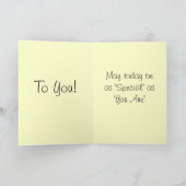 ヴィンテージの花のハッピーバースデー-カード カード (内部)