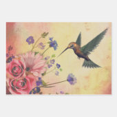 ヴィンテージの花のバグEphemera Decompage Wrapping ラッピングペーパーシート (正面2)