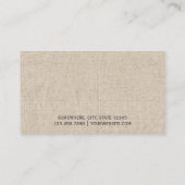 ヴィンテージの花のバーラップのアポイントメントのメモ 予約カード (裏面)