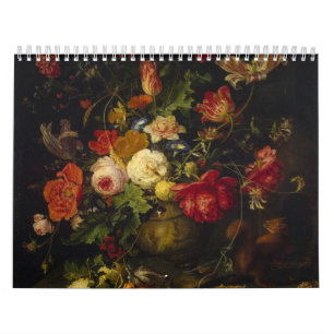 ヴィンテージの花のビクトリアンな油絵2019年 カレンダー