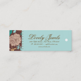 ヴィンテージの花のファッション衣類の茶色がかった鋼色のクリーム スキニー名刺