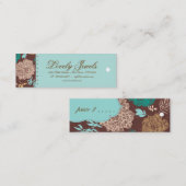 ヴィンテージの花のファッション衣類の茶色がかった鋼色のクリーム スキニー名刺 (正面/裏面)