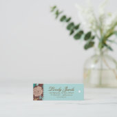 ヴィンテージの花のファッション衣類の茶色がかった鋼色のクリーム スキニー名刺 (スタンド正面)