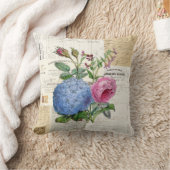 ヴィンテージの花のフランスのな枕 クッション (ブランケット)