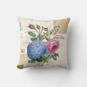 ヴィンテージの花のフランスのな枕 クッション (正面)