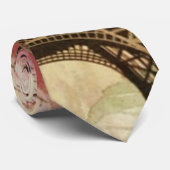 ヴィンテージの花のボヘミアのシックなパリエッフェル塔 ネクタイ (ロール)