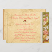 ヴィンテージの花のボーダーブライダルシャワーの招待状 招待状 (正面/裏面)