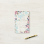 ヴィンテージの花のポスト・イット ポストイット (デスク上)