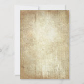 ヴィンテージの花のメーソンジャーの素朴なブライダルシャワー 招待状 (裏面)