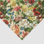 ヴィンテージの花のモノグラムの花柄の国 薄葉紙 (詳細)