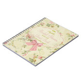 ヴィンテージの花のモモのブライダルシャワーのゲストブック- ノートブック (左側)