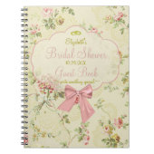 ヴィンテージの花のモモのブライダルシャワーのゲストブック- ノートブック (正面)
