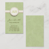 ヴィンテージの花のヨガのインストラクターの名刺 名刺 (正面/裏面)