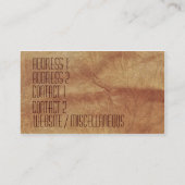 ヴィンテージの花のラベル 名刺 (裏面)