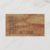 ヴィンテージの花のラベル 名刺 (裏面)