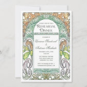 ヴィンテージの花のリハーサルの夕食の招待状IV (3) 招待状 (正面)