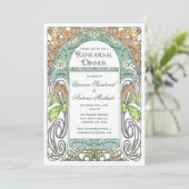 ヴィンテージの花のリハーサルの夕食の招待状IV (3) 招待状 (スタンド正面)