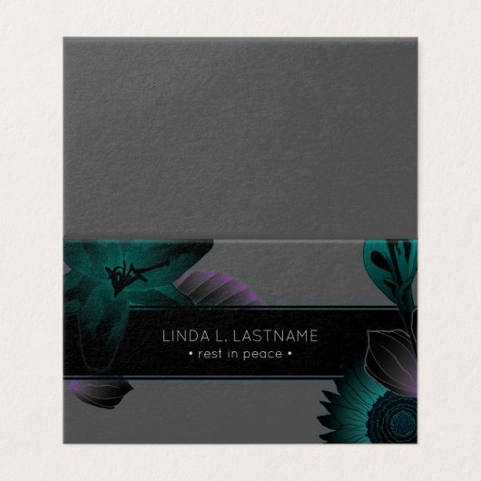 ヴィンテージの花の優雅さは平和に折り畳まれて残る (外部フラット)