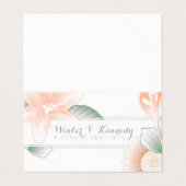 ヴィンテージの花の優雅によって折られる紹介 名刺 (外部フラット)