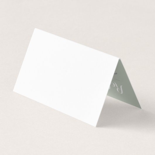 ヴィンテージの花の優雅によって折られる紹介 名刺 (裏面)