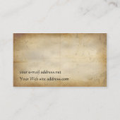 ヴィンテージの花の円形浮彫りによって老化させる紙 名刺 (裏面)