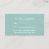 ヴィンテージの花の化粧及びヘアーサロンのアポイントメント 予約カード (裏面)