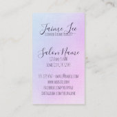 ヴィンテージの花の原稿の美容師の美容師 名刺 (裏面)