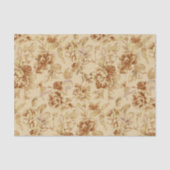 ヴィンテージの花の古いペーパーパターンによって燃やされる羊皮紙 薄葉紙 (正面)